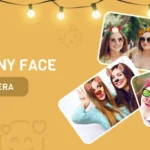 Snap Face Detection interface with live stickers applied.