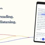 Speechify App Interface displaying text-to-speech feature.