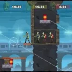 Stupid Zombies 3 gameplay screenshot showing zombies in various positions.