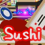 Sushi Bomb gameplay screenshot showing explosive action.