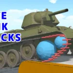 Tank driving up a hill in Tank Physics Mobile