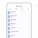 Text Extractor user interface with options to extract from image or camera