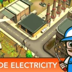 Tiny Landlord: Idle City Sim gameplay screenshot showing various buildings.