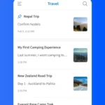 UpNote interface showcasing its features