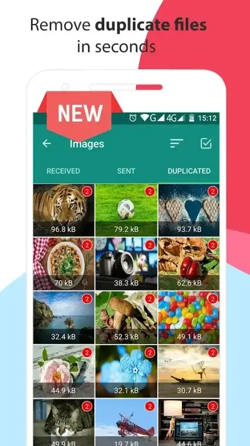 Lọc file theo loại trên Cleaner for WhatsApp