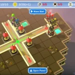 World of Tower gameplay screenshot showing various towers and enemies.
