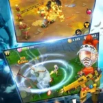 Zombie Shooter gameplay screenshot showing the player character shooting zombies